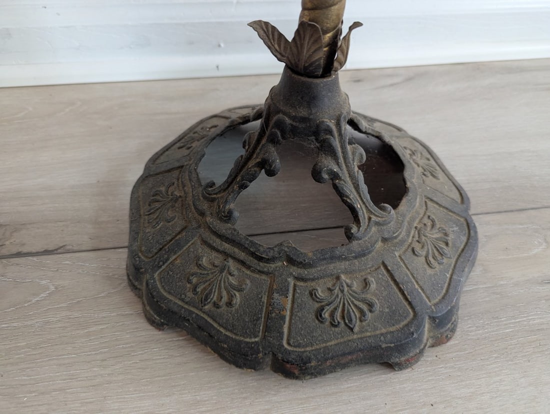 Antique Brass Bird Cage with Cast Iron Stand Unique Home Decor - 4