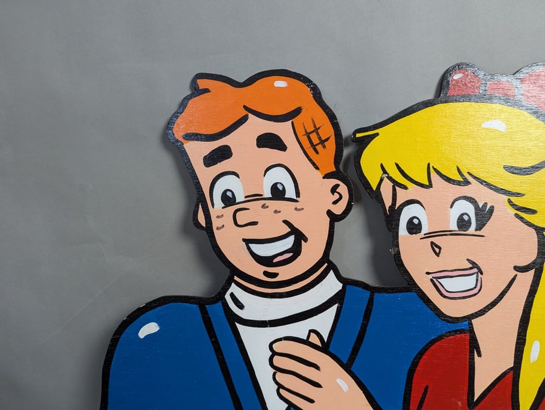 Archie and Betty Double Sided Painted Plywood Comic Sign Art - 2
