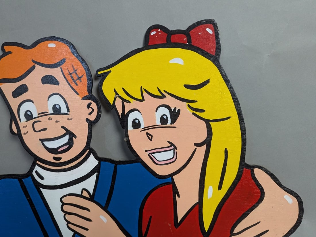 Archie and Betty Double Sided Painted Plywood Comic Sign Art - 3