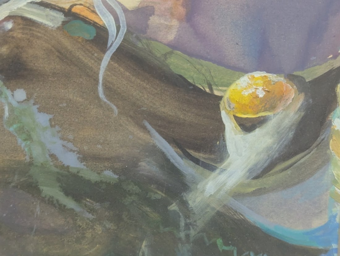 Framed Artwork by Baiba Vinters-Ore, Unique Vintage Piece from 1985 - 6