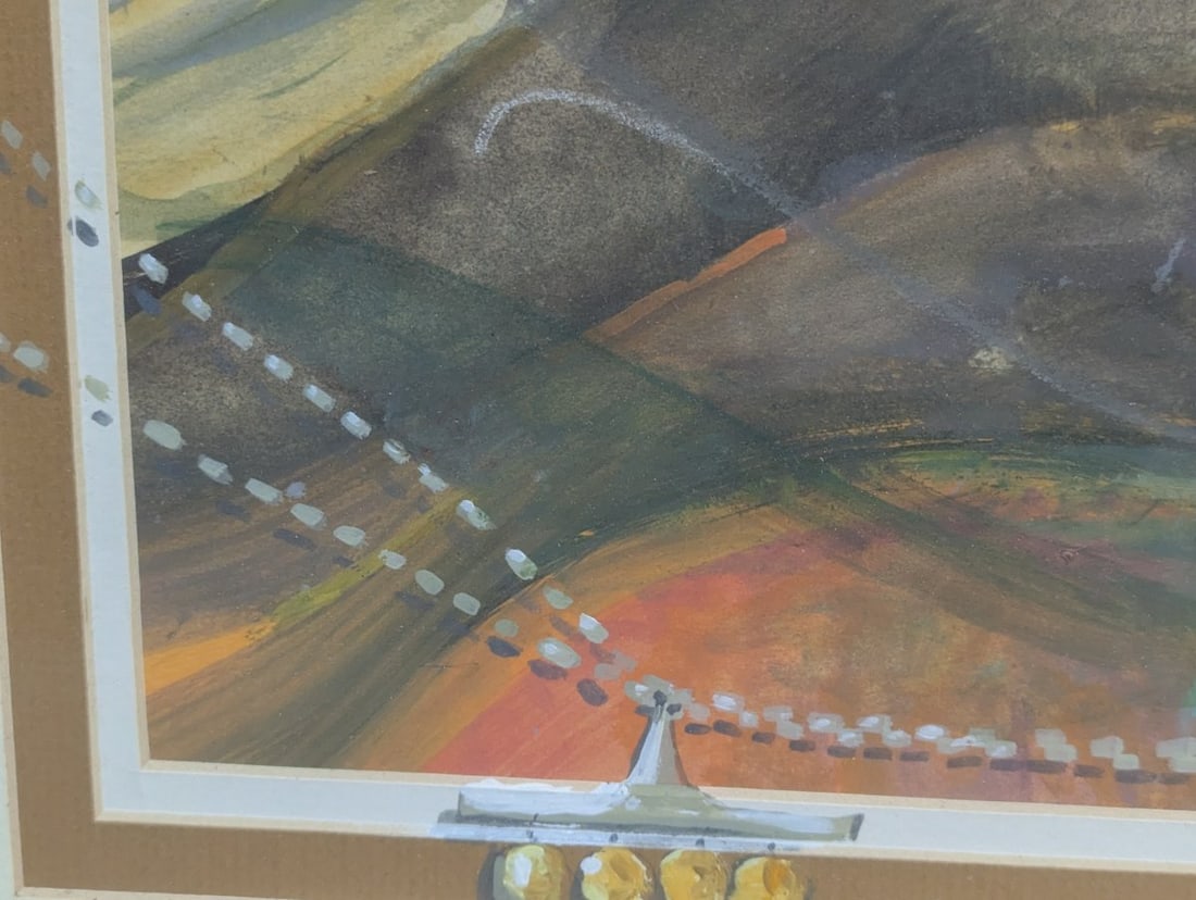 Framed Artwork by Baiba Vinters-Ore, Unique Vintage Piece from 1985 - 7