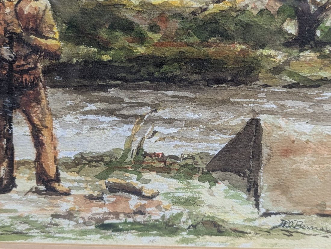 Watercolor by M.D. Berrier Framed Art Beautiful Decor - 7