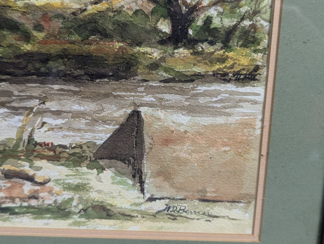 Watercolor by M.D. Berrier Framed Art Beautiful Decor - 8