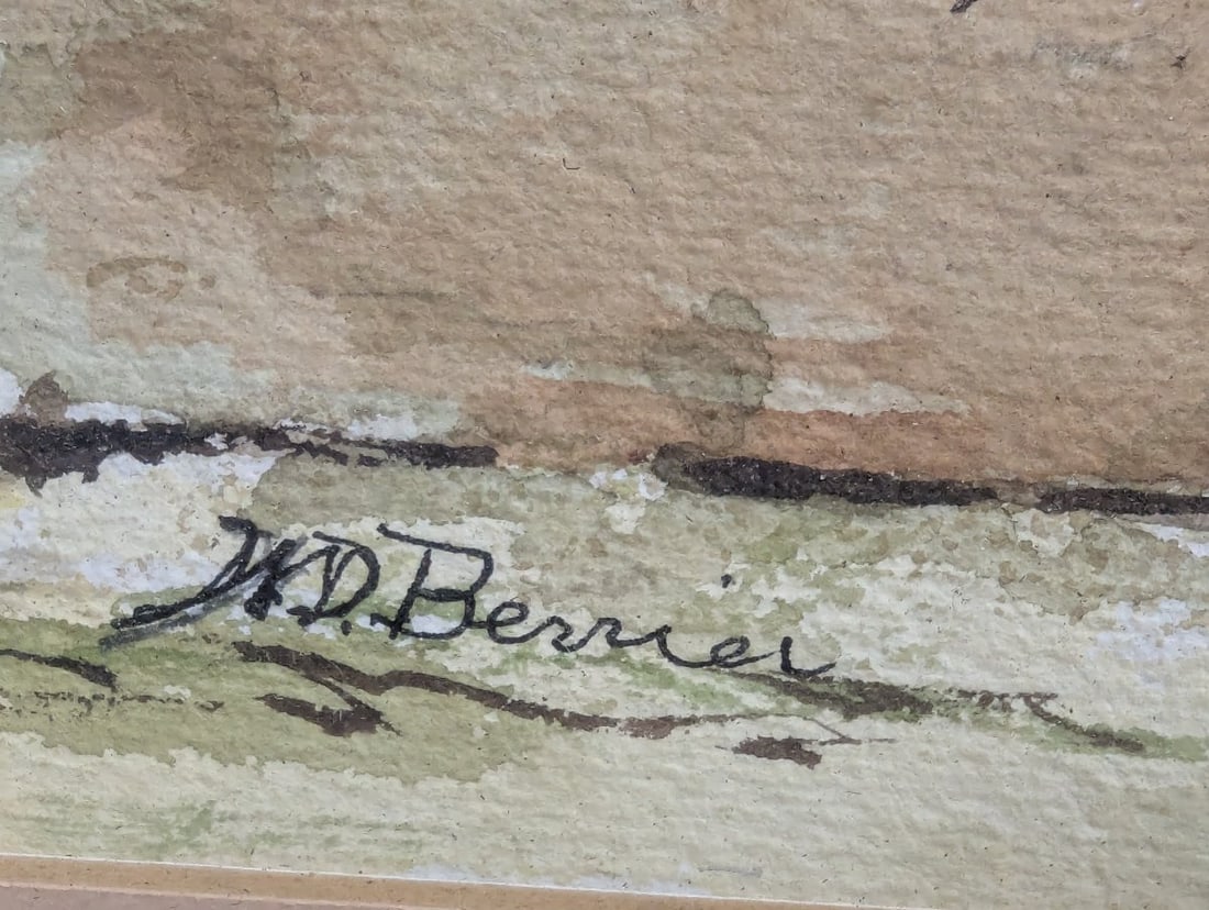 Watercolor by M.D. Berrier Framed Art Beautiful Decor - 9