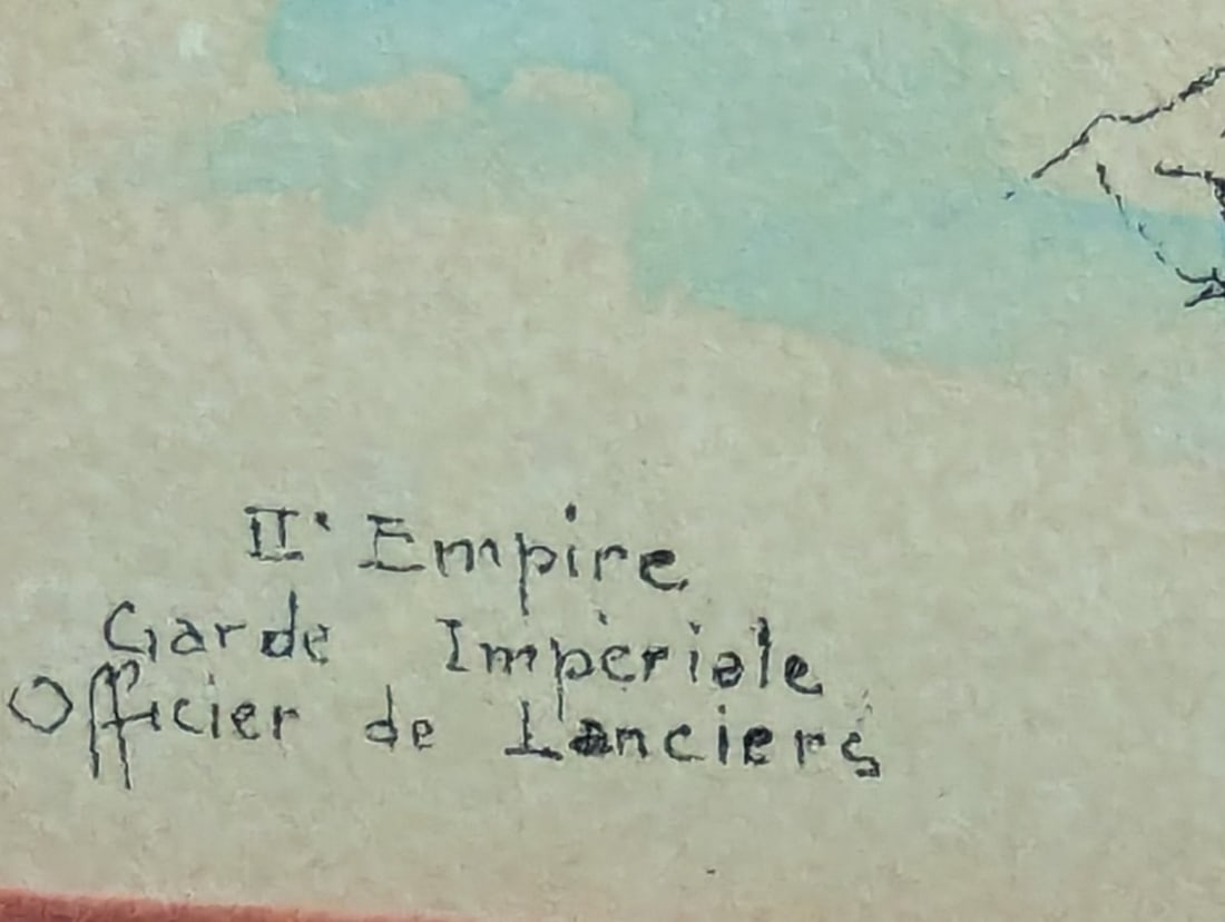Framed Print IIe Empire Garde Imperiale Officier de Lanciers by Pechaubes - 9