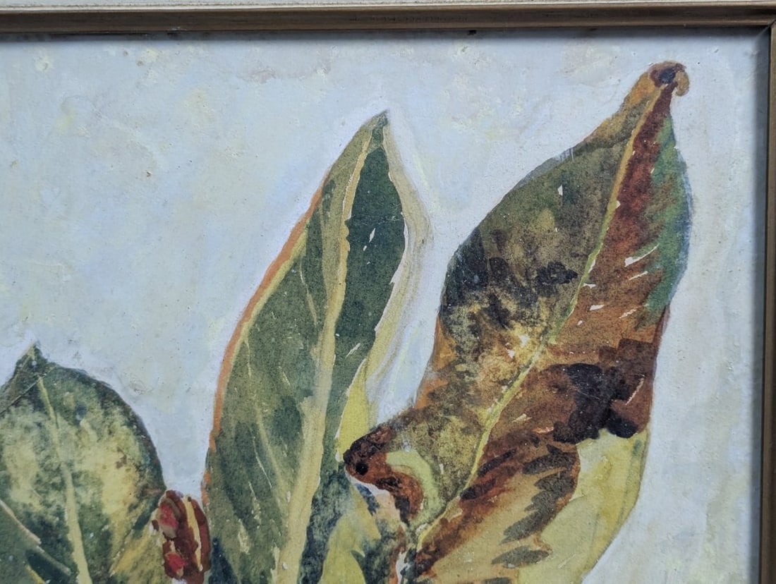 Stunning 1945 Watercolor by Mina Livingston Pike in Elegant Frame - 4