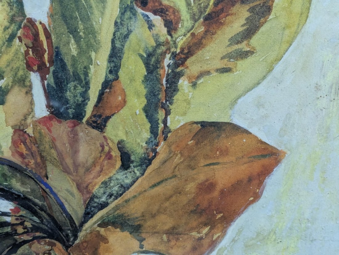 Stunning 1945 Watercolor by Mina Livingston Pike in Elegant Frame - 6