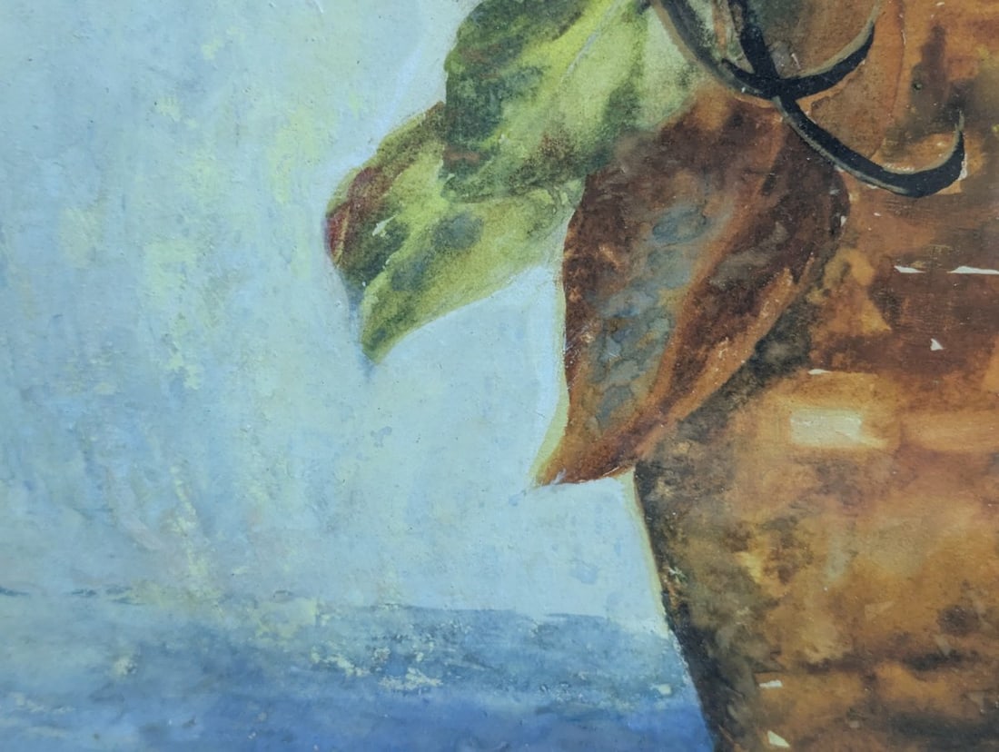 Stunning 1945 Watercolor by Mina Livingston Pike in Elegant Frame - 7