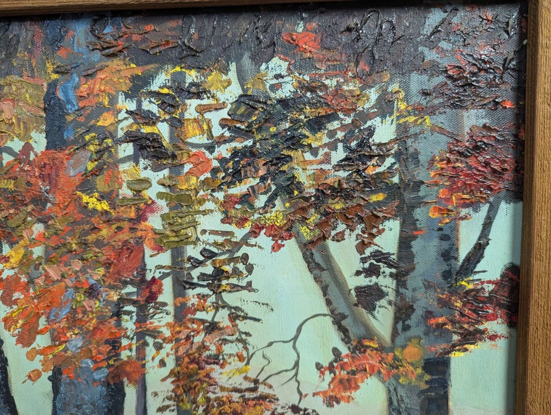 Charming Childs Oil Painting on Canvas Unique Vintage Artwork from 1975 - 4