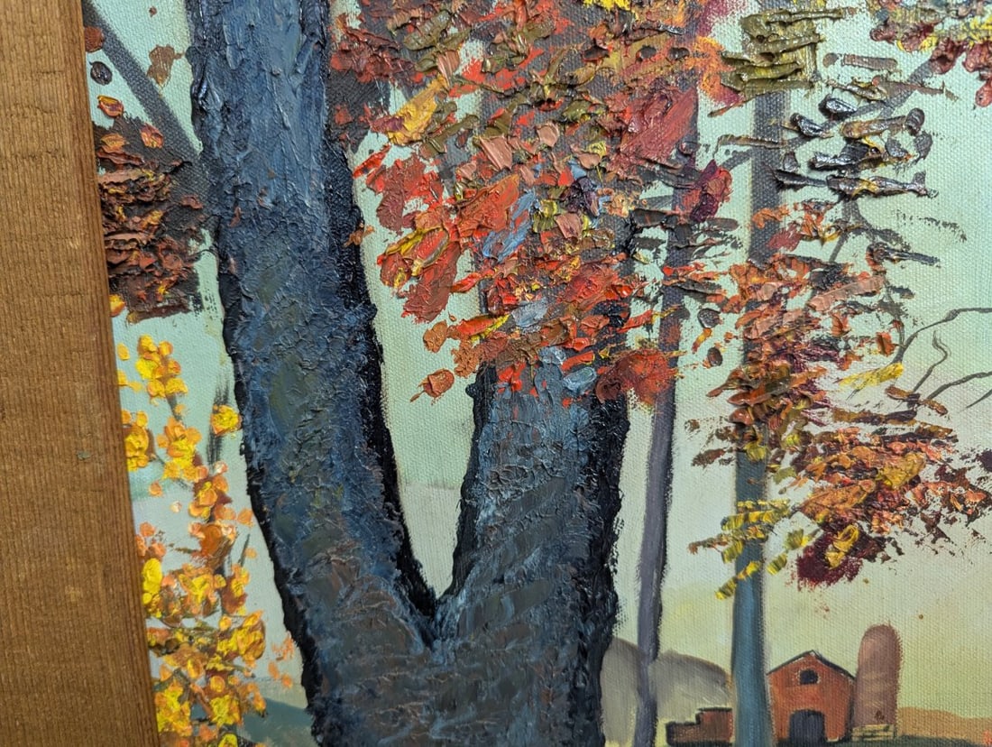 Charming Childs Oil Painting on Canvas Unique Vintage Artwork from 1975 - 5