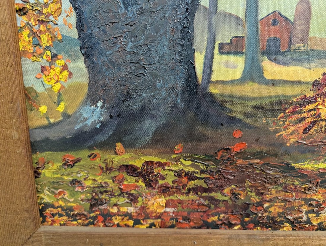 Charming Childs Oil Painting on Canvas Unique Vintage Artwork from 1975 - 7