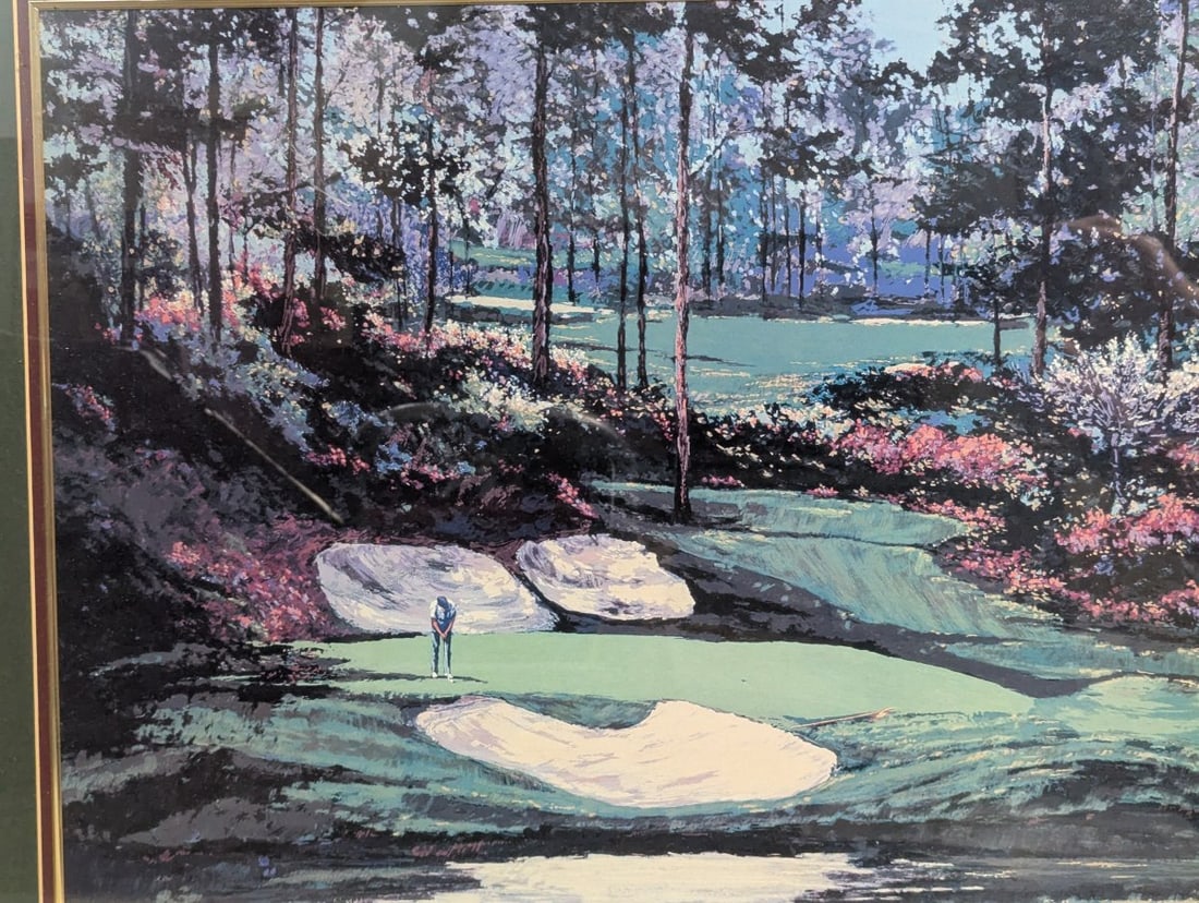 Framed Golf Course Lithograph by Mark King Martin Lawrence - 13