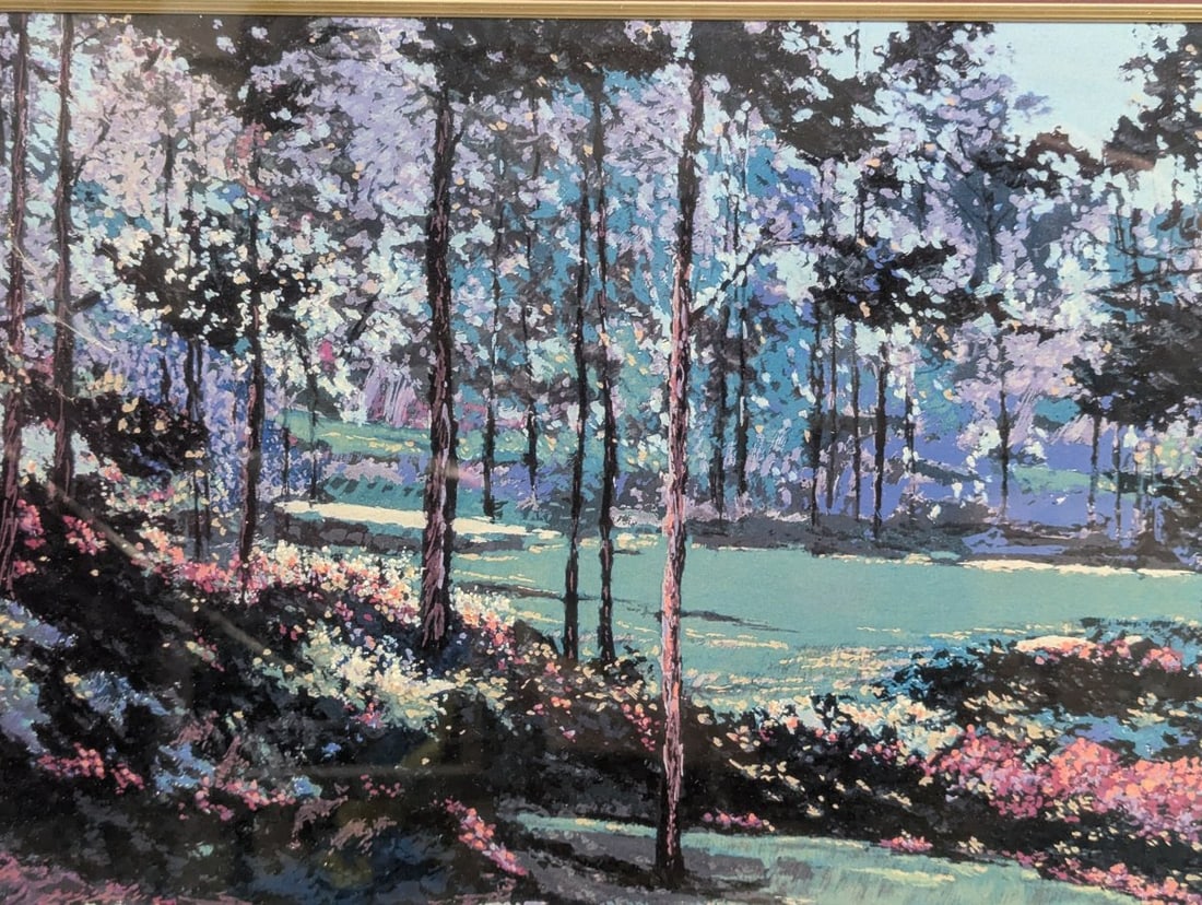 Framed Golf Course Lithograph by Mark King Martin Lawrence - 14