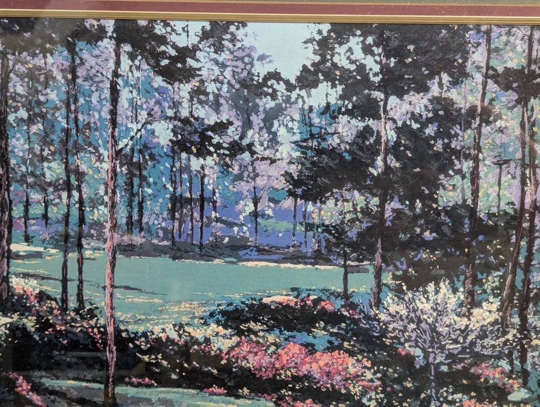 Framed Golf Course Lithograph by Mark King Martin Lawrence - 15