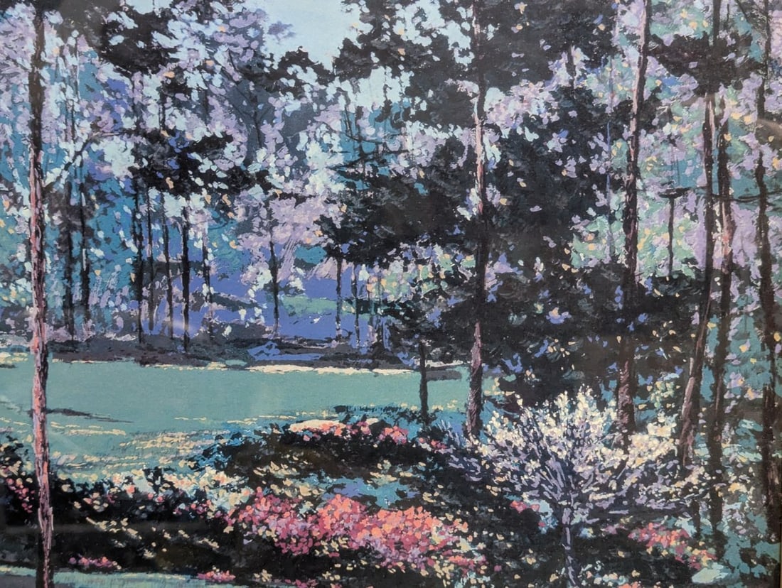 Framed Golf Course Lithograph by Mark King Martin Lawrence - 16