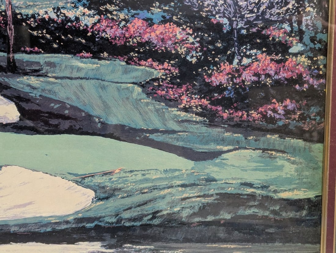 Framed Golf Course Lithograph by Mark King Martin Lawrence - 8