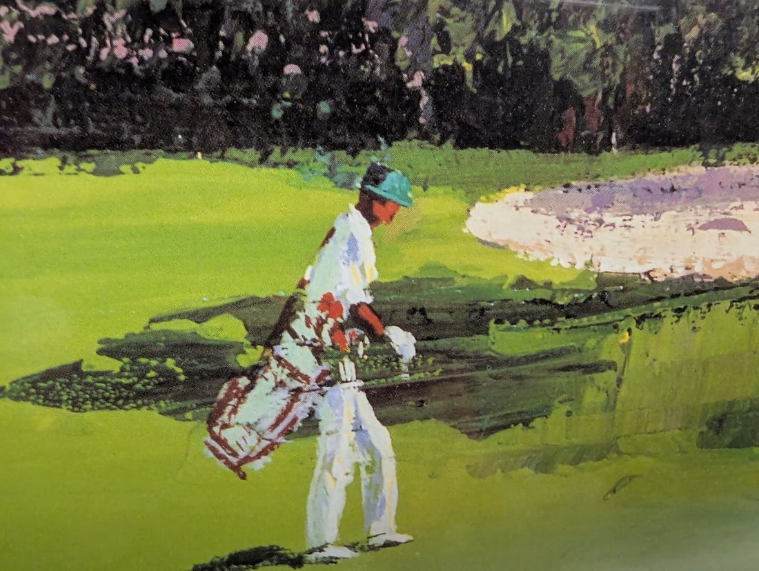 Mark King Golf Course Framed Lithograph Art Collectible - 10