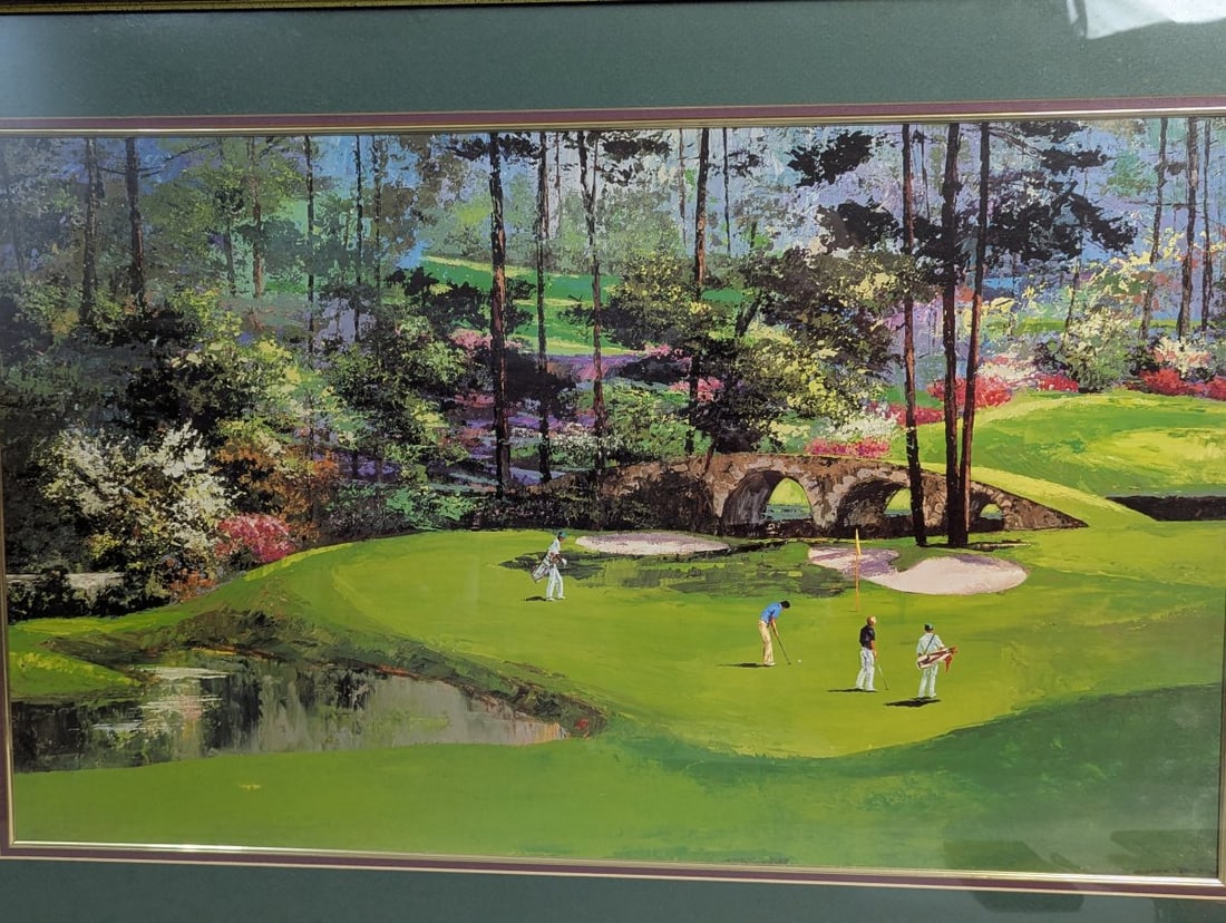 Mark King Golf Course Framed Lithograph Art Collectible - 2