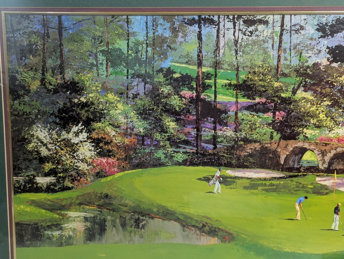 Mark King Golf Course Framed Lithograph Art Collectible - 3