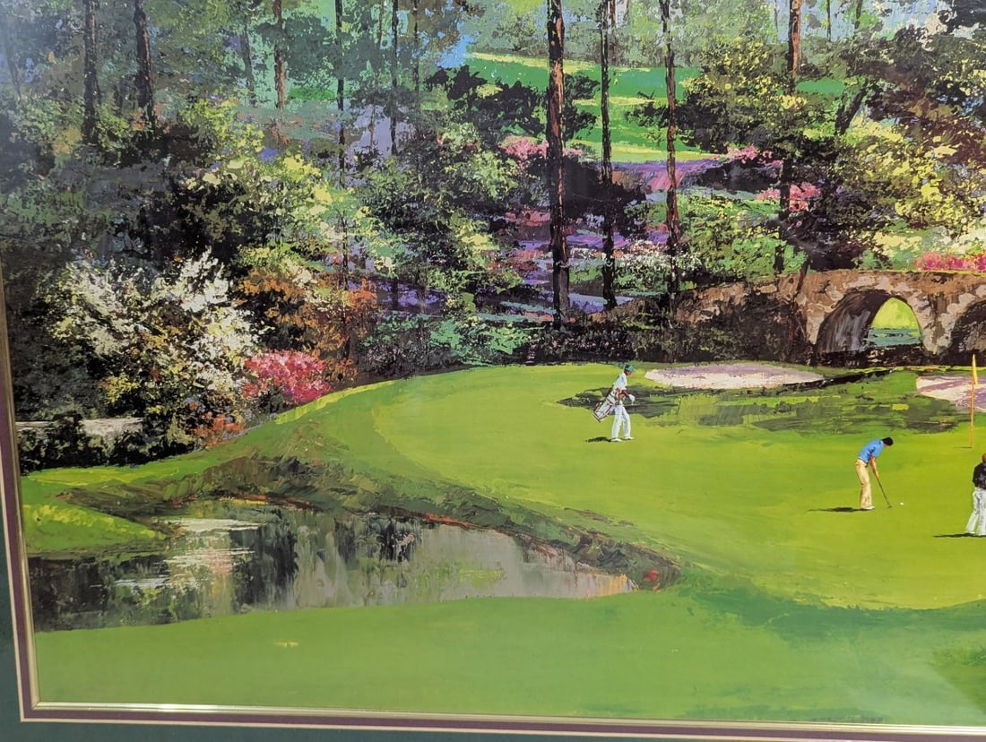 Mark King Golf Course Framed Lithograph Art Collectible - 6
