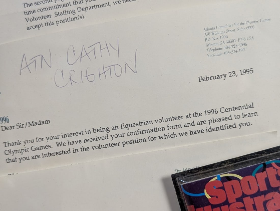 1996 Atlanta Olympics Equestrian Memorabilia Collection Framed - 14