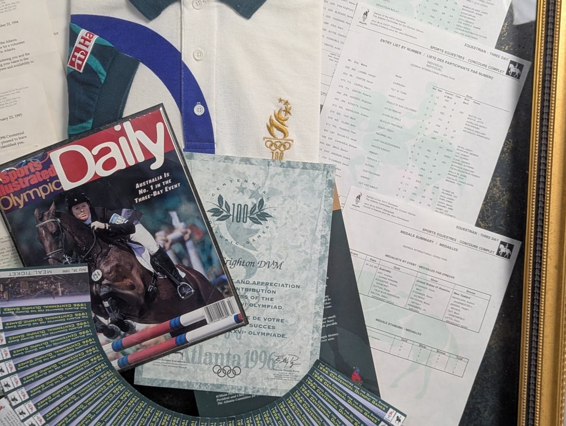 1996 Atlanta Olympics Equestrian Memorabilia Collection Framed - 5