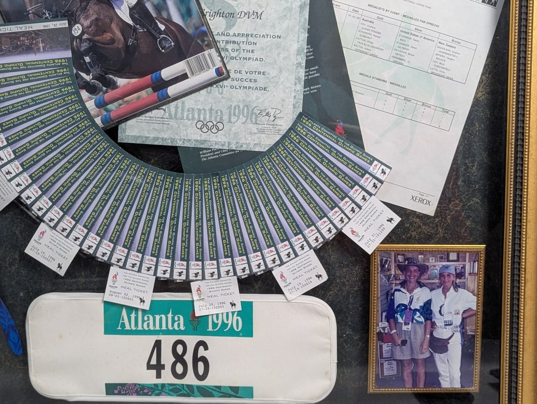1996 Atlanta Olympics Equestrian Memorabilia Collection Framed - 9