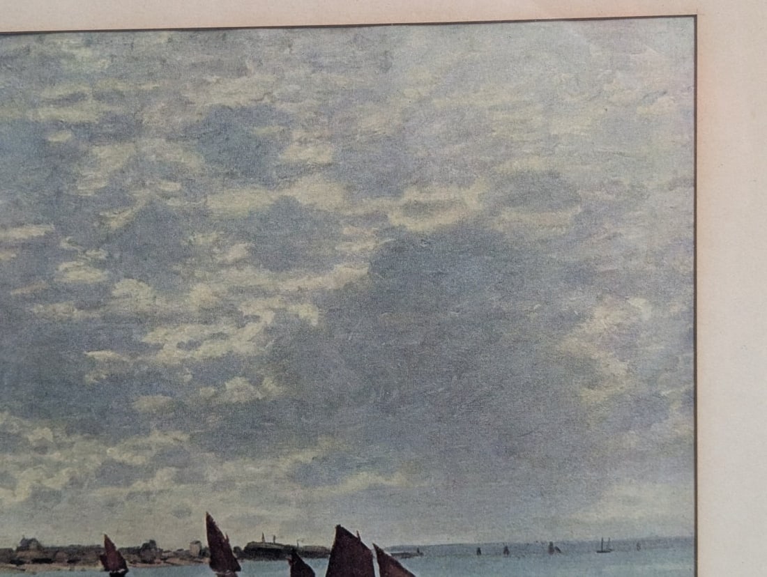 Vintage Framed Print of Claude Monet's The Beach at Sainte-Adresse - 5