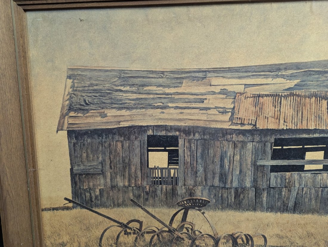 Robert Addison Framed Print Rustic Barn Scenic Art Work - 3
