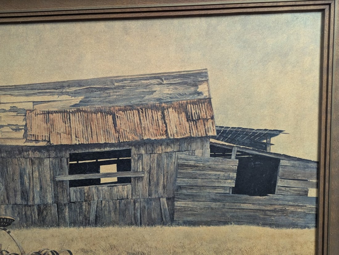 Robert Addison Framed Print Rustic Barn Scenic Art Work - 5