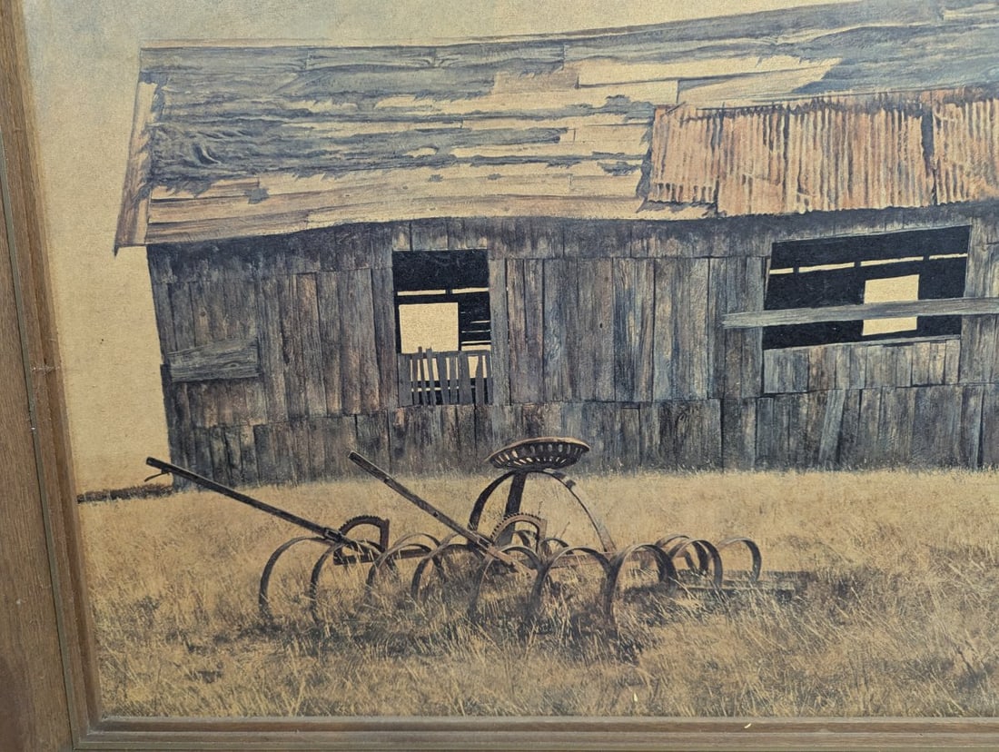 Robert Addison Framed Print Rustic Barn Scenic Art Work - 6