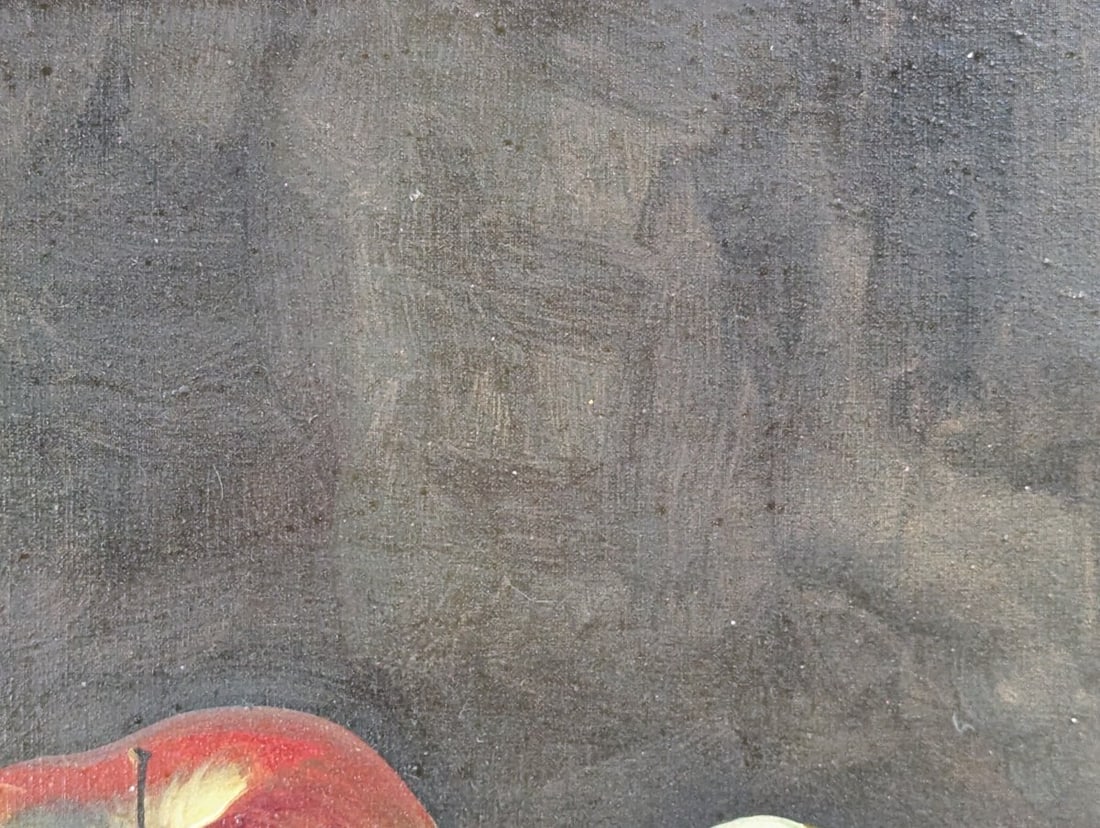 Charming Still Life Oil Painting Featuring Apple and Lemon - 4