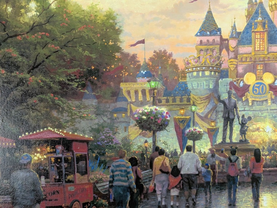 Thomas Kinkade Disneyland 50th Anniversary Limited Edition Canvas Art - 6