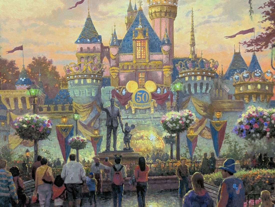 Thomas Kinkade Disneyland 50th Anniversary Limited Edition Canvas Art - 7