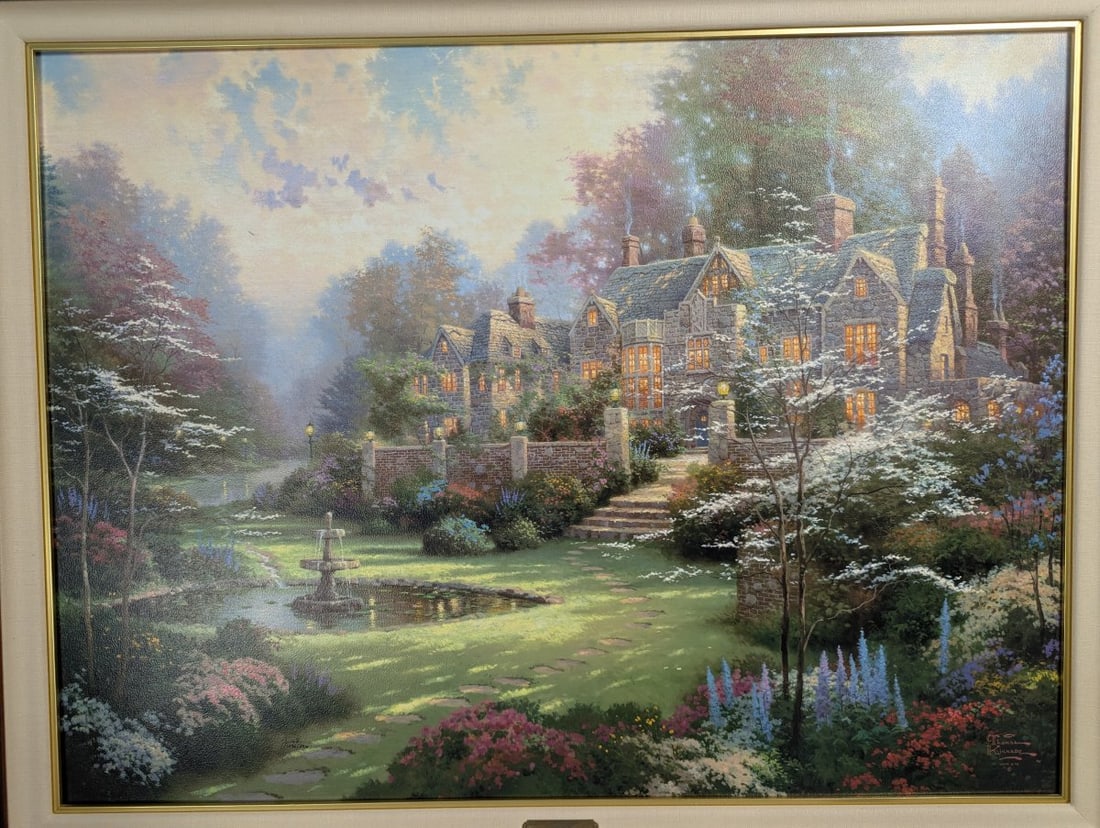 Thomas Kinkade Gardens Beyond Spring Gate III Framed Art Limited Edition - 2