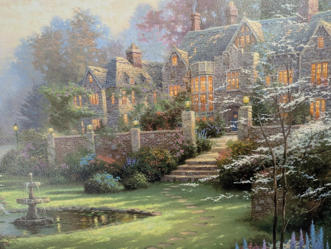 Thomas Kinkade Gardens Beyond Spring Gate III Framed Art Limited Edition - 7