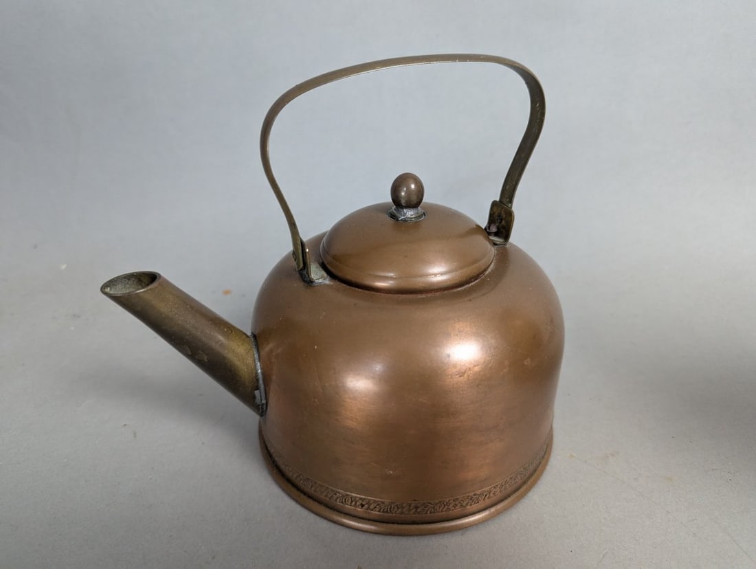 Stunning Antique Copper Brass Kitchenware Set Unique Collectibles Lot of 4 - 3