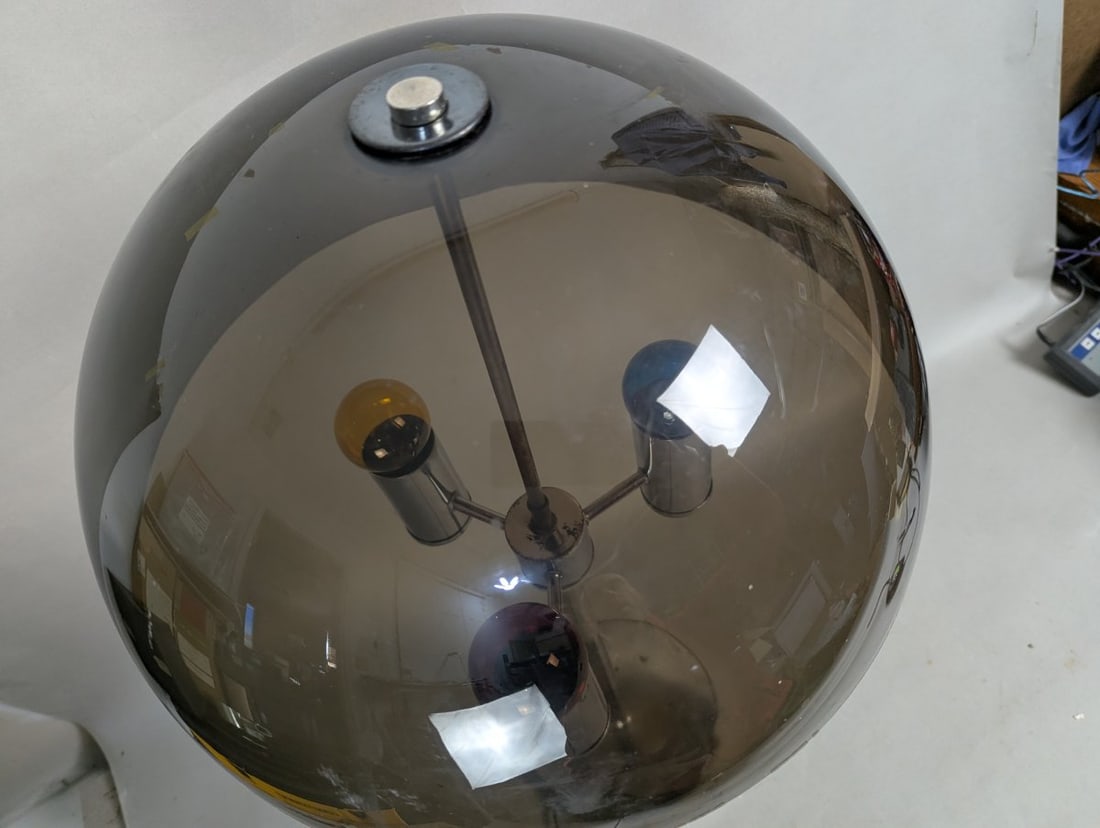 Vintage Chrome and Acrylic Table Lamp Mid Century Modern Lighting - 4