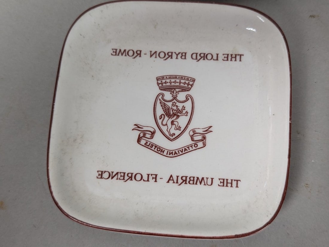 Collectible Lot of 10 Vintage Italian Hotel Ashtrays from the 1950s - 6