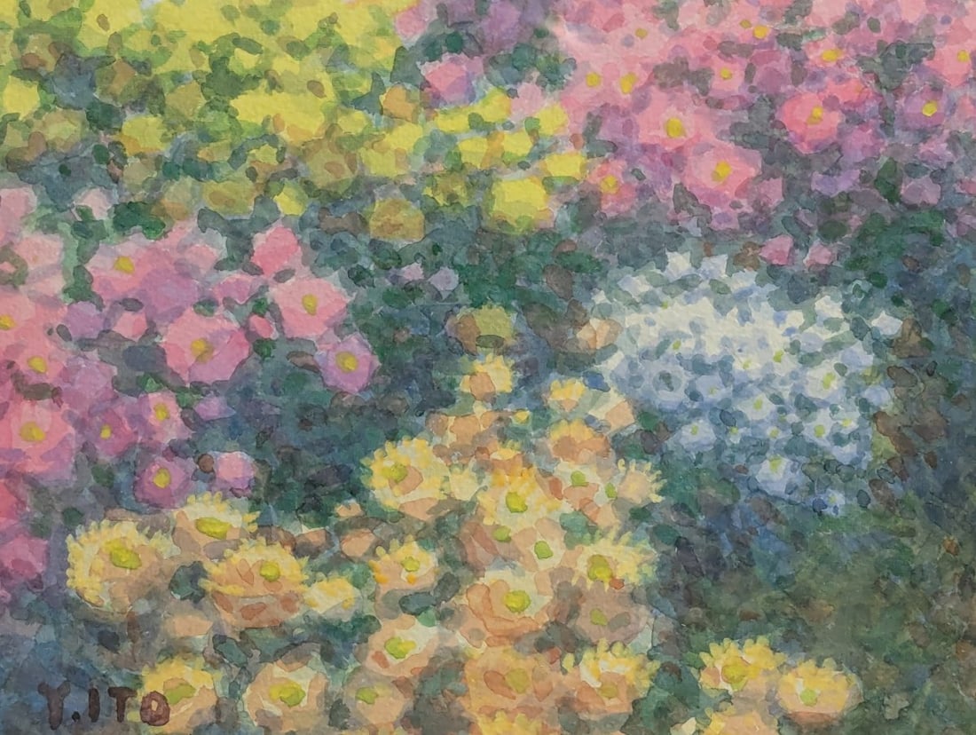 Stunning Yuhan Ito Watercolor of Japanese Temple Framed Artwork - 6