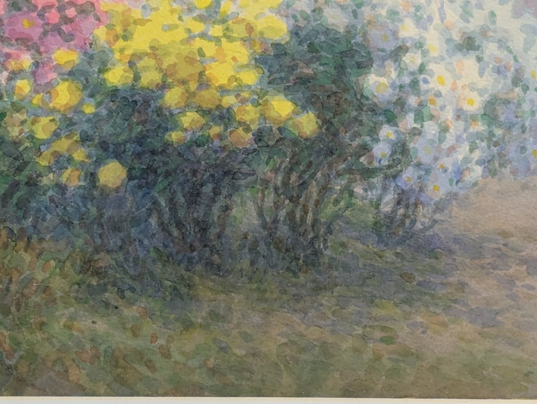 Stunning Yuhan Ito Watercolor of Japanese Temple Framed Artwork - 7