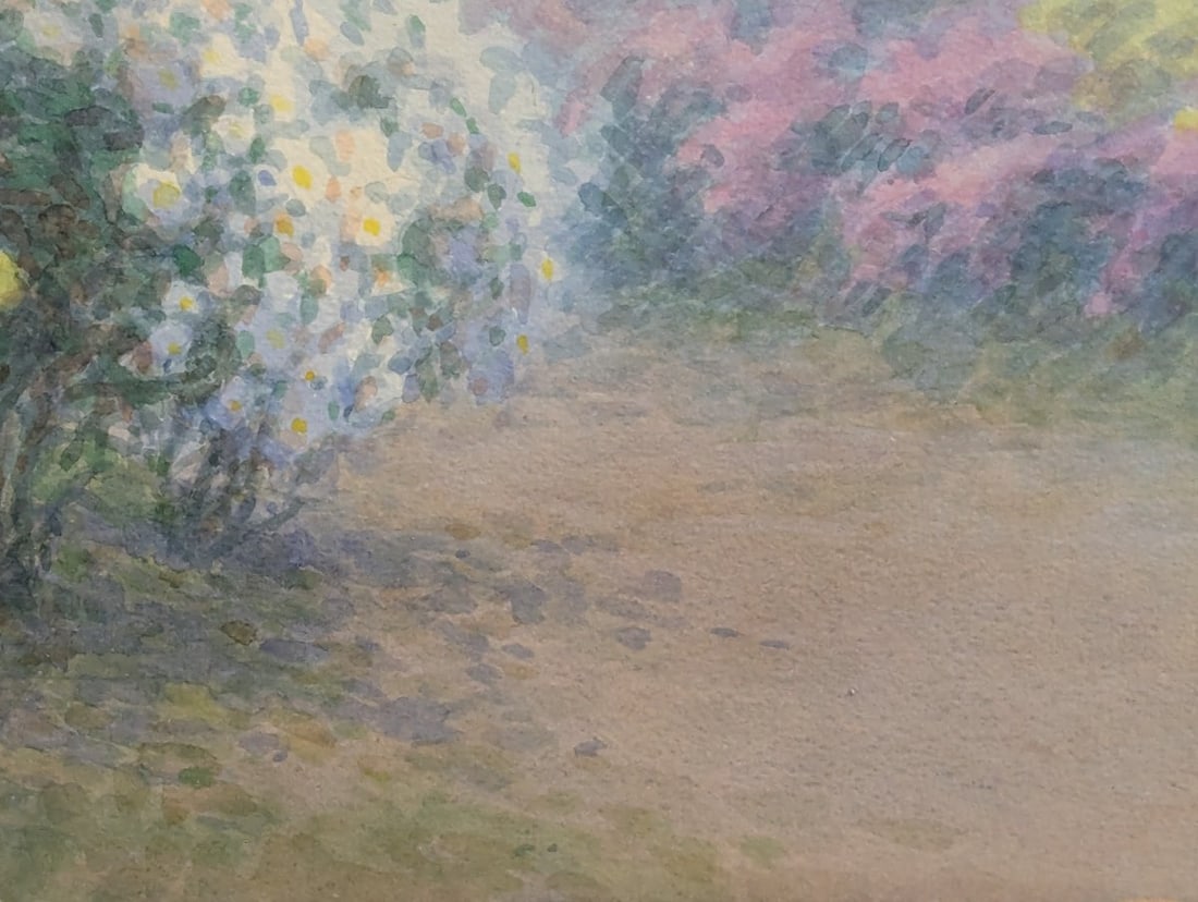 Stunning Yuhan Ito Watercolor of Japanese Temple Framed Artwork - 8