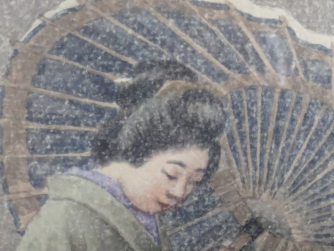 Framed Watercolor by Tani GekkÅ Japanese Art Signed Authenticity - 10