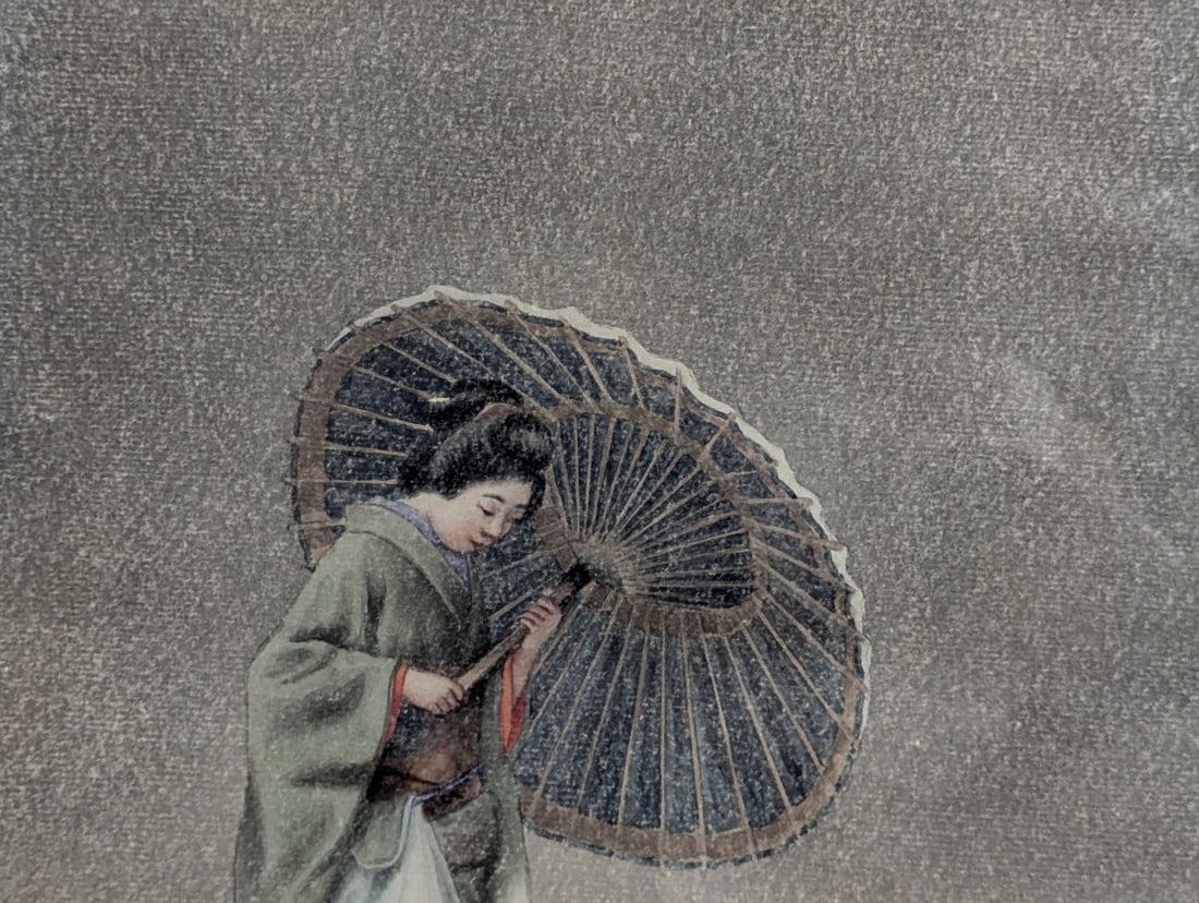 Framed Watercolor by Tani GekkÅ Japanese Art Signed Authenticity - 3