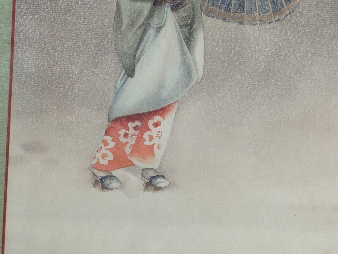 Framed Watercolor by Tani GekkÅ Japanese Art Signed Authenticity - 5