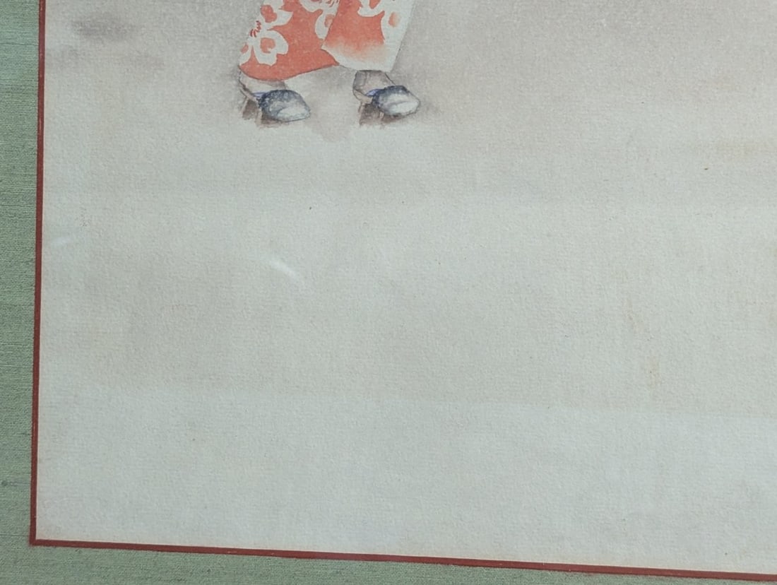 Framed Watercolor by Tani GekkÅ Japanese Art Signed Authenticity - 7