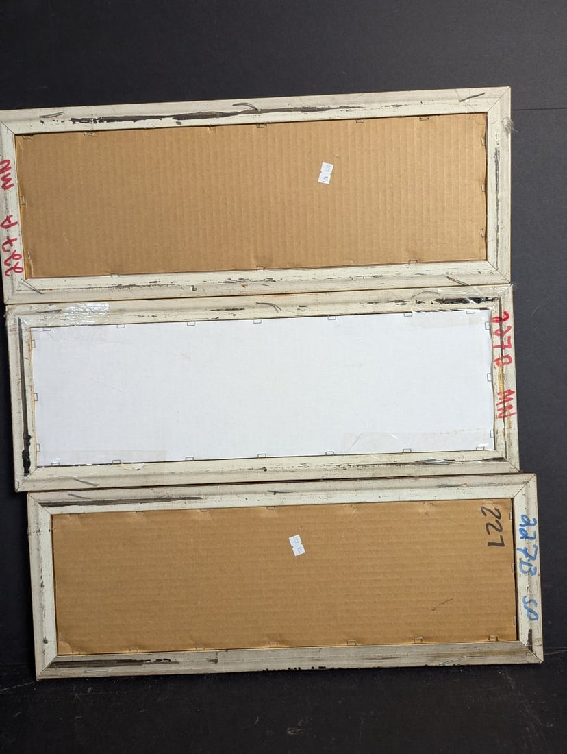 Set of 9 Vintage Framed Luggage Labels in Ornate Frames - 10