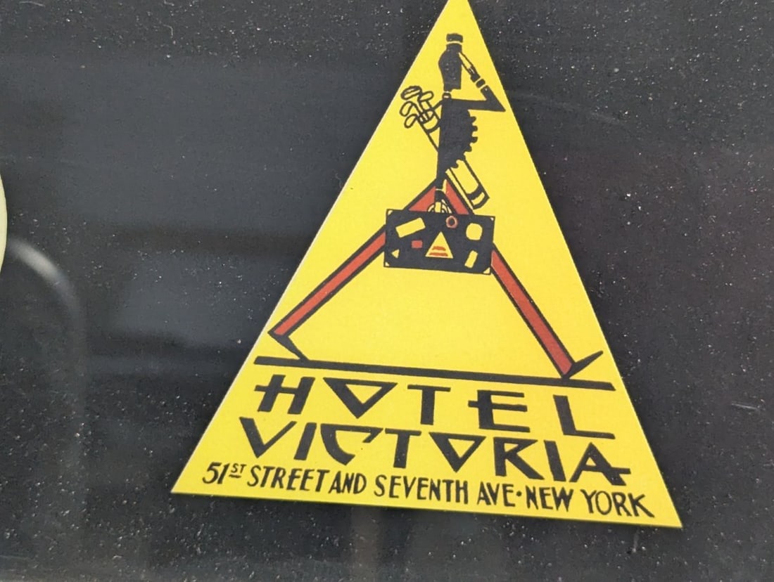 Set of 9 Vintage Framed Luggage Labels in Ornate Frames - 6