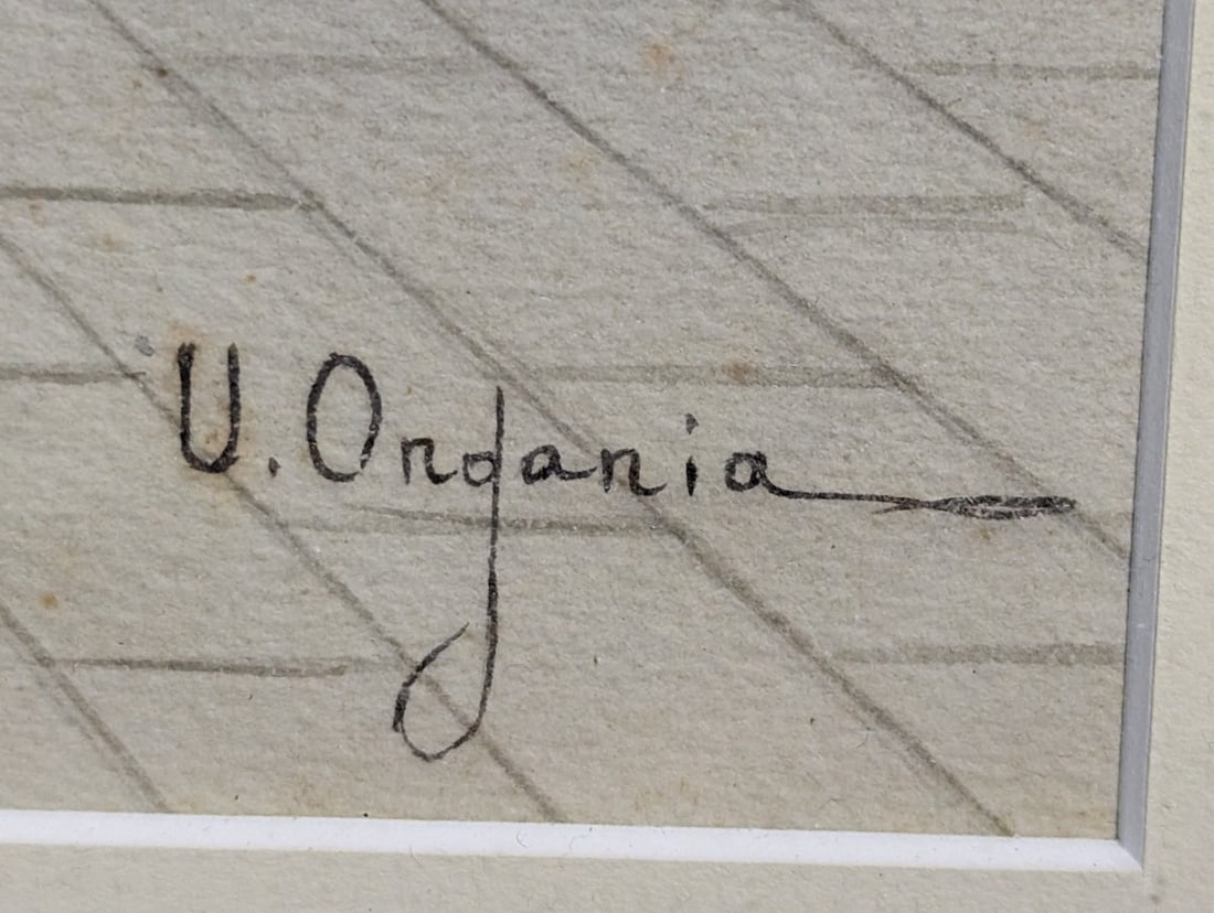 Large Framed Watercolor of Venice Piazza San Marco by Umberto Organia - 7