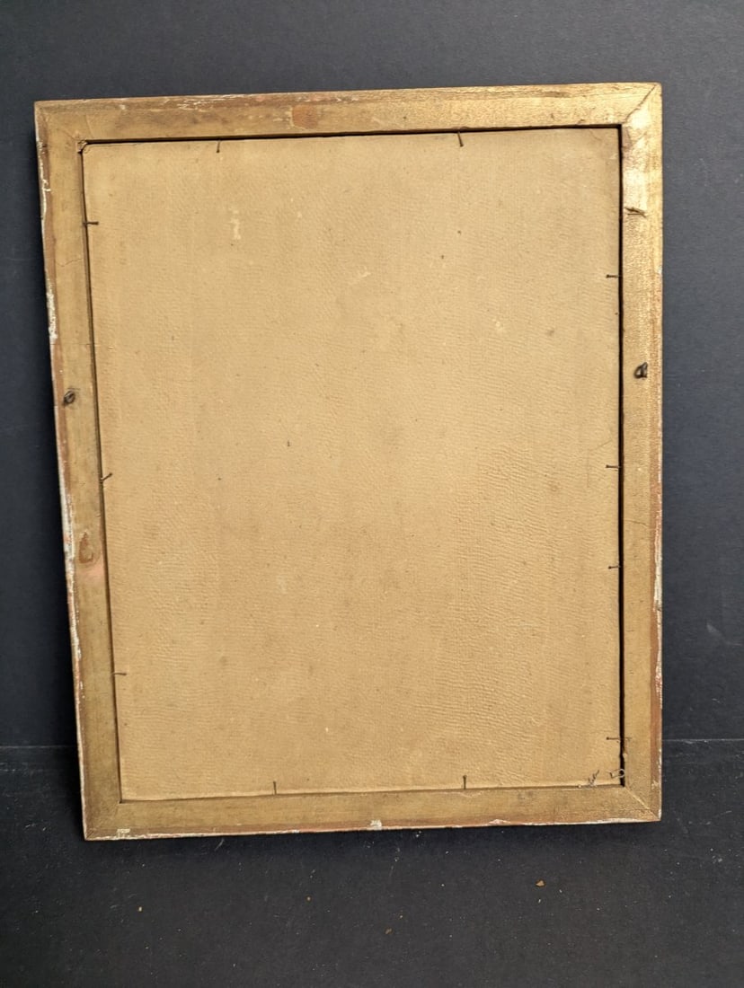 Turn of the Century Roman Gouache Painting Vintage Frame - 8